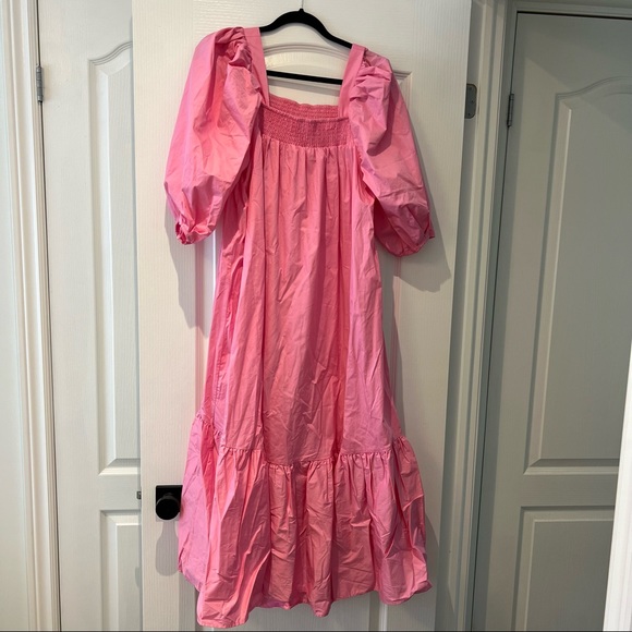 H&M Pink Cotton Maxi Dress NEW - Picture 3 of 8